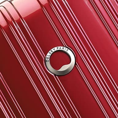 DELSEY PARIS Helium Aero Hardside Expandable Luggage with Spinner Wheels, Brick Red, Checked-Medium 24 Inch - Image 5