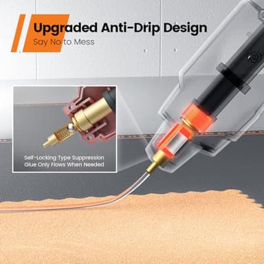 GoGonova Glue Gun Zuel, 20s Fast Preheating Anti-drip Cordless Glue Gun, 2Ah USB-C Rechargeable Hot Glue Gun Kit with 25 Pcs Mini Glue Sticks, Smart Power-Off (Pink-25) - Image 3