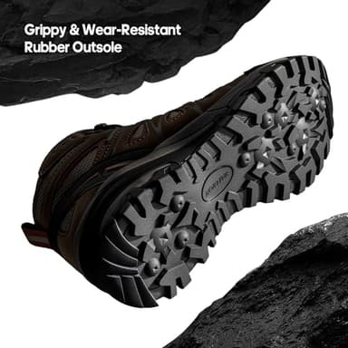 NORTIV 8 Women's Waterproof Hiking Boots Outdoor Trekking Camping Trail Hiking Boot Seeker,Size 8,Brown,Seeker - Image 4