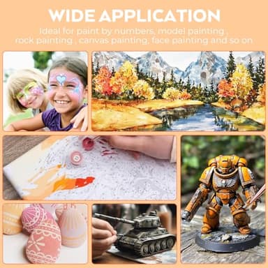 Nicpro 10PCS Micro Fine Detail Paint Brush Set, Aesthetic Pastel Small Miniature Fine Tip Detail Brushes Kit for Acrylic Oil Watercolor, Craft, Models, Miniatures, Rock Painting, Paint by Numbers - Image 7