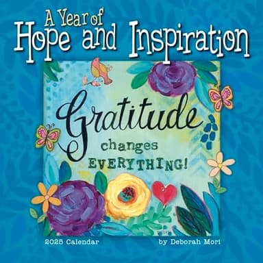 A Year of Hope and Inspiration 2025 Mini Calendar — By Deborah Mori, 7" x 7" - Image 1