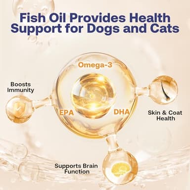Wild Alaskan Salmon Oil for Dogs & Cats, Fish Oil Omega 3 Supplements with EPA & DHA for Skin & Coat, Immune, Brain, Joint and Heart Health, Dog & Cat Fish Oil Supplements with Pump- 8 oz - Image 3
