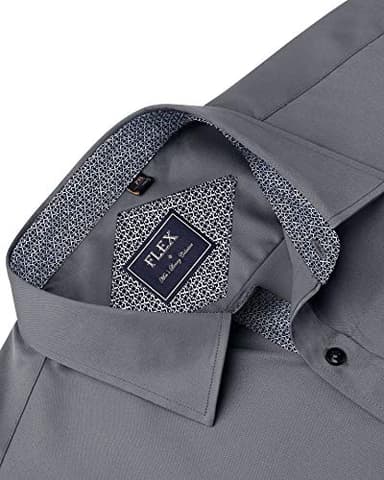 J.VER Mens Dress Shirts Stretch Wrinkle Free Button Down Shirt Casual Long Sleeve Business Formal Stylish Tops Grey XL Tall - Image 5