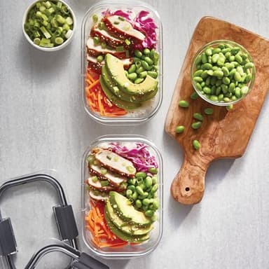 Rubbermaid Brilliance BPA Free Airtight Food Storage Containers with Lids, Set of 4 (4.7 Cup) Ideal for Lunch, Meal Prep, and Leftovers - Image 5