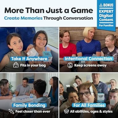 200 Family Conversation Cards - Put Down The Phones & Connect with Family - Get to Know Each Other Better with Meaningful Talk - Let Kids Express Themselves, Great for Dinner Table & Road Trips - Image 4