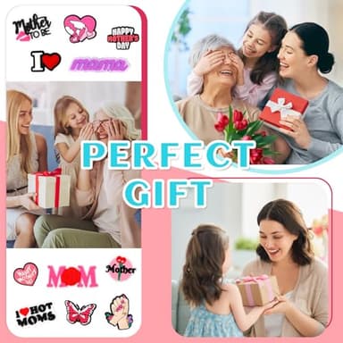 42PCS Mothers Day Shoe Charms Set Cute Love Mom Grandma Clog Shoe Decorations PVC Shoe Charms for Crocs Gifts for Women Girls Kids Boys Perfect for Party Birthday Holidays - Image 7