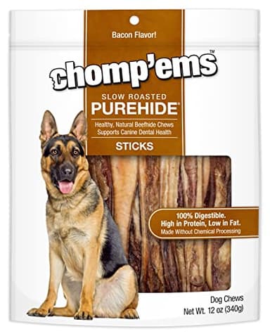 Chomp'ems Purehide Sticks Healthy Natural Rawhide Dog Chew, 12 oz - Image 1