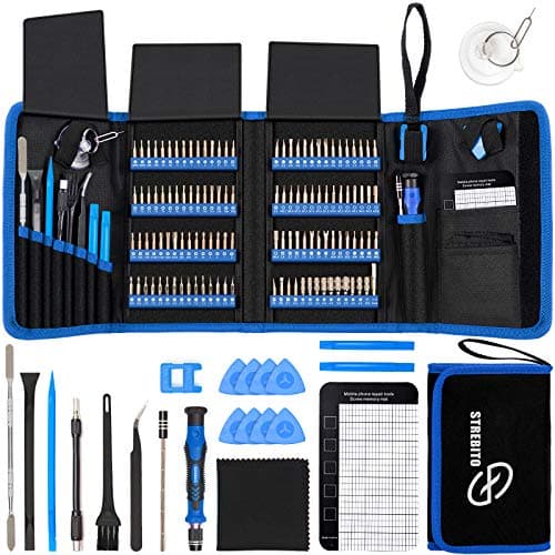 STREBITO Electronics Precision Screwdriver Sets 142-Piece with 120 Bits Magnetic Repair Tool Kit for iPhone, MacBook, Computer, Laptop, PC, Tablet, PS4, Xbox, Nintendo, Game Console - Image 1