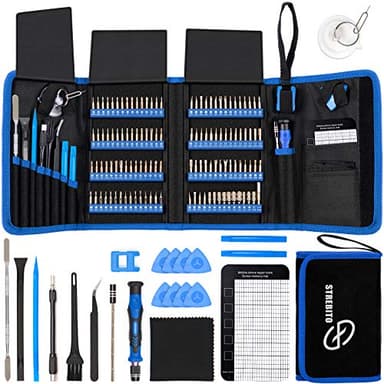 STREBITO Electronics Precision Screwdriver Sets 142-Piece with 120 Bits Magnetic Repair Tool Kit for iPhone, MacBook, Computer, Laptop, PC, Tablet, PS4, Xbox, Nintendo, Game Console - Image 1