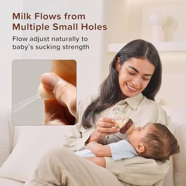 Thyseed PPSU Natural Anti-Colic Baby Bottles | Newborn Breast Like Nursing Bottle for Breastfed Babies with Nipple(1-2 Months),5oz,1pack - Image 8