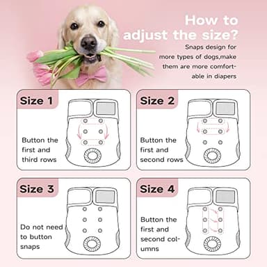 Paw Legend Washable Reusable Female Dog Period Diapers for Heat Doggie Puppy Diapers for Female Dogs (3 Pack,X-Small) - Image 5