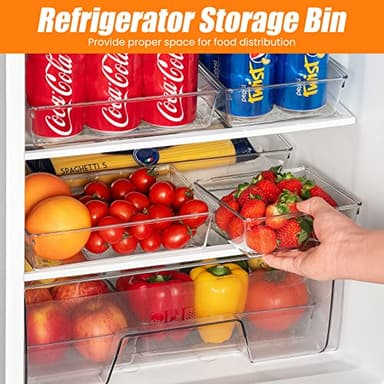 Criusia 6 Pcs Large Size Clear Drawer Organizer Set, Acrylic Non Slip Non Cracking Kitchen Drawer Storage Tray Divider, Multifunctional Storage for Cosmetics, Bathroom, Tools, Kitchen and Office - Image 8