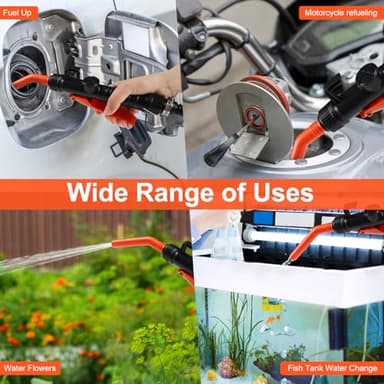 Portable Power Battery Transfer Pump, Fuel Transfer Pump Battery Powered with 3 Adapters, Gas Siphon Pump for Gasoline, Effortless Liquid Transfer Pump for Cars, Motorcycles, Camping（1 Pack） - Image 8