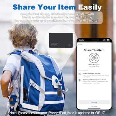 Eelexa Wallet Tracker Card, Rechargeable Thin Finder, Works with Apple Find My (iOS Only), Item Locator for Luggage Tags, Passports, Phone, IP68 Waterproof - Image 5