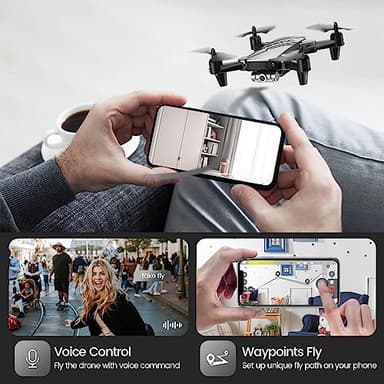 DEERC D20 Mini Drone for Kids with 720P HD FPV Camera Remote Control Toys Gifts for Boys Girls with Altitude Hold, Headless Mode, One Key Start Speed Adjustment, 3D Flips 2 Batteries, Silver - Image 3