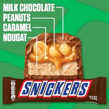 SNICKERS Chocolate Easter Candy Bar, Giant Size, 16 oz Bar - Image 2