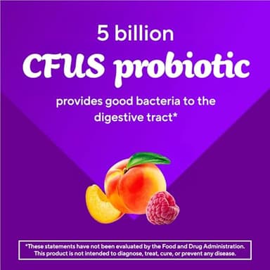 vitafusion Probiotic Gummy Supplements, Raspberry, Peach and Mango Flavors, Probiotic Nutritional Supplements With 5 Billion CFUs, 35 Day Supply, 70 Count - Image 5