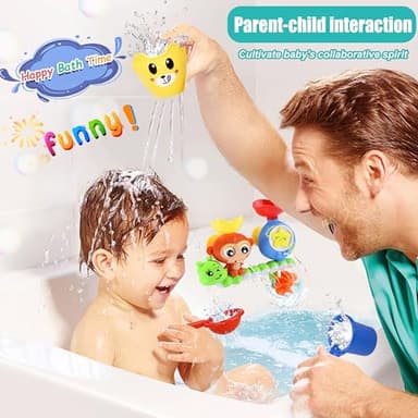 Bath Toys for Kids Ages 1-3 Toddler Bath Toys for Babies 1 2 3 Year Old Boys Girls Water Bathing Tub Toy for 12 18 Months Infant with Cups - Image 3