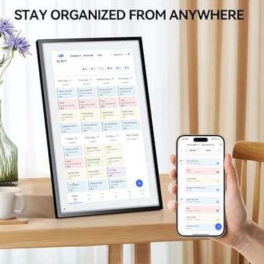 LOOFII 21.5 Inch Smart Digital Calendar Planner & Chore Chart, Full HD Interactive Touchscreen Display for Family Scheduling, Wall Mountable – Streamline Household Organization (Black White) - Image 6