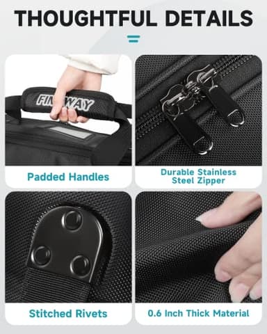 Findway Golf Travel Bags for Airlines with Wheels and ABS Hard Case Top, Protect Your Clubs, Waterproof 1680D Oxford Fabric and Oversize Tank Wheels, Lightweight and Easy to Maneuver - Image 6