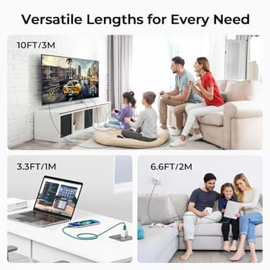 Basesailor USB Type C Charger Cable 3.3FT 2Pack,Car Charging Cord for New iPhone 17 16 Pro Max Plus 2024,Samsung Galaxy S24 S23 S22 S21 S20 S10 FE Plus Ultra,A55 A54 A53 A52 A51,Google Pixel 8 9 XL - Image 2