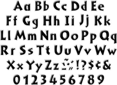 Barker Creek Letter Pop-Out Set, 4” Classic Gold, Set Includes 510 4" Letters, Numbers & Punctuation Marks, Multicolor Designer Letters, Office, Home, and School Décor (4426) - Image 2