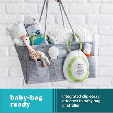 MyBaby Baby Sound Machine - White Noise Sound Machine for Baby, Travel, Nursery and On The Go - 4 Soothing Sounds, Integrated Clip, Small and Lightweight - Great for Baby Registry Gift - Image 6