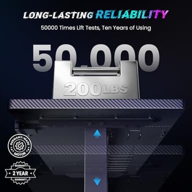 SIAGO Electric Standing Desk Adjustable - 48 x 24 Inch Sit Stand up Desk with Cable Management - 3 Memory Preset Adjustable Height Table - Image 3