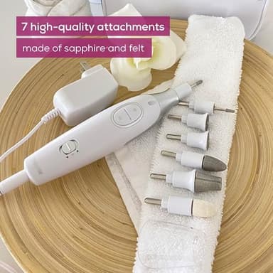 Beurer MP42 Nail Drill, 7-in-1 Nail Kit with Strong Sapphire Nail Drill Bits, Electric Nail File and Nail Buffer Includes Bright LED Light, Pedicure Kit and Manicure Set with Storage Case - Image 4