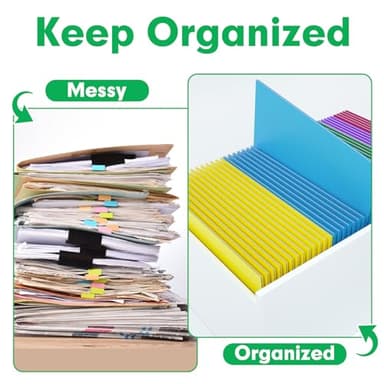 Two Pocket Folders, PANDRI 125 Pack 2 Pocket Folders, Letter Size Paper File Folder for School Office Home Business, Assorted 5 Colors - Image 4