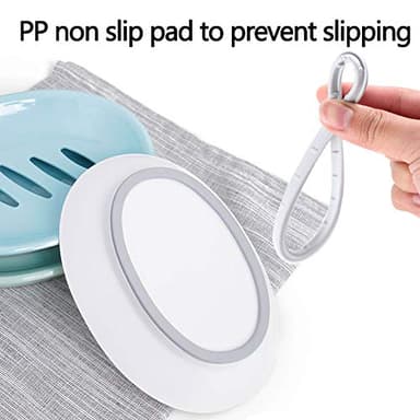 WYOK 2-Pack Soap Dish with Drain Plastic Sponge Holder Easy Cleaning Soap Saver Tray Caddy Keep Dry Stop Mushy for Shower Bathroom Kitchen(White) - Image 6