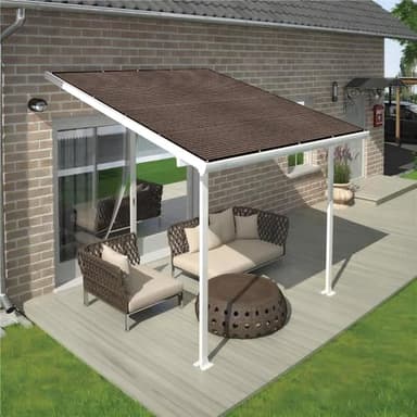 Shatex 90% Sun Shades for Patios 10x 20ft Shade Fabric Sun Shade Cloth Taped Edge with Grommets Sun-Block Mesh Shade for Pergola Cover Canopy Mocha, 12 Bungee Balls - Image 6