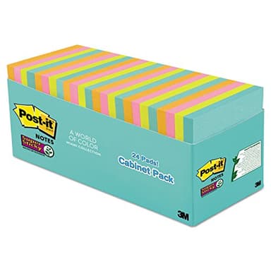 Post-it Super Sticky Notes, 24 Sticky Note Pads, 3 x 3 in., School Supplies, Office Products, 2X The Sticking Power, Supernova Neons Collection - Image 4