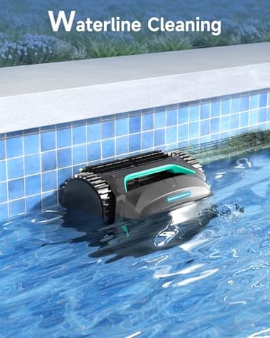 WYBOT C2 Robotic Pool Cleaner, Cordless Pool Vacuum for Inground Pools up to 2152 Sq.ft, Dual Filtration, Powerful Suction, Wall Climbing and Waterline Cleaning, Lasts 180Mins Runtime, App Scheduling - Image 9