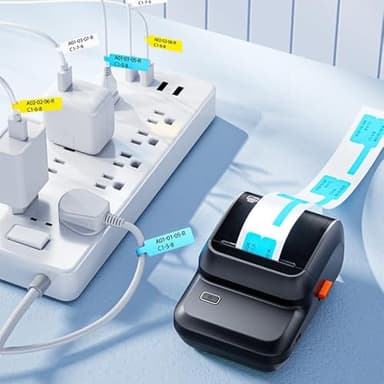 Ponek Label Maker, M100 Address Label Maker, Barcode Label Printer with 2000 Icons and 300 Templates, Bluetooth Thermal Label Printer for Small Business, Home, Logo, Office, School, Black - Image 9