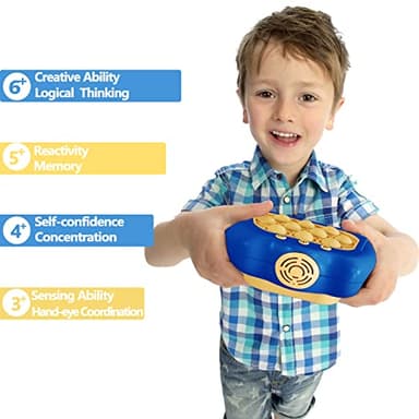 Intoypad Pop The Target! Handheld Speed Push Game Machine: A Fun Multiplayer Game for Family. Sensory Fidget Toy Christmas Toys Gifts for 6 7 8 9 10 11 12 Years Old Kids Road Trip Car Games Kids Blue - Image 2