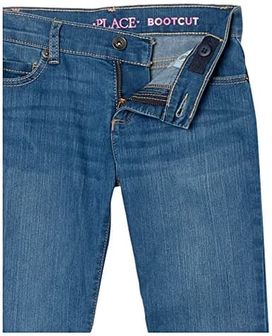 The Children's Place Girl's Basic Bootcut Jeans, Md Lara Wash, 10 slim - Image 6