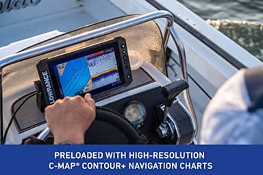 Lowrance Elite FS 9 Fish Finder with Active Imaging 3-in-1 Transducer, Preloaded C-MAP Contour+ Charts - Image 6