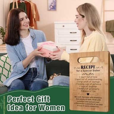 Sister Birthday Gifts from Sister, Friendship Gifts for Women, Sister Cutting Board Gifts, BFF Friend, Soul Sister, Sister Gifts for Women - Image 6