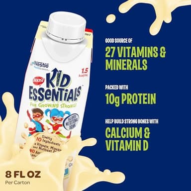 BOOST KID ESSENTIALS 1.5 Balanced Nutritional Drink for Children, Vanilla Vortex, 24 Count - Image 4