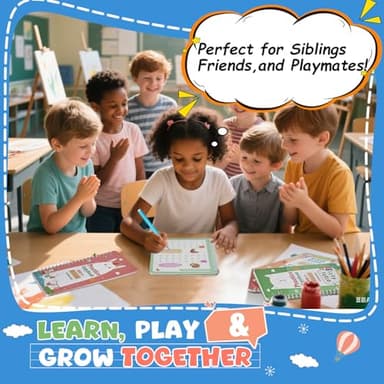 Magic Grooved Writing Books for Kids-Handwriting Practice for Kids 5-8 - Tracing Books for Kids Ages 3-5 - Preschool, Kindergarten Learning-Letters, Numbers, Math, Drawing (Blue Box, 9.45 in x 6.5 in) - Image 7