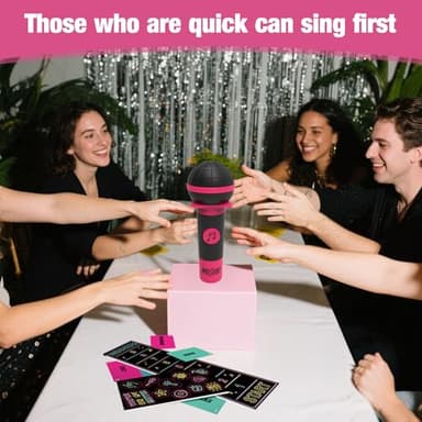 ATG Mic Karaoke Party Game - Hilarious Singing Challenge for Families & Friends with 250 Song Lyrics - Perfect for Game Nights & Birthday Parties 8 Years Old (2-10 Players) - Image 4