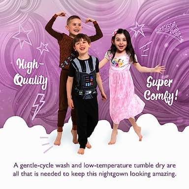 Disney Girls' Princess Fantasy Gown Nightgown, Rapunzel Shines 3, 2T - Image 8