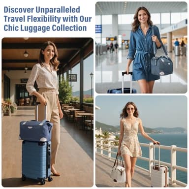 Coolife Luggage Set Suitcase 3 Piece Carry On Travel Luggage TSA Lock Spinner Wheels Aluminum Corner Protectors Hard Shell Lightweight Suitcase Set - Image 2