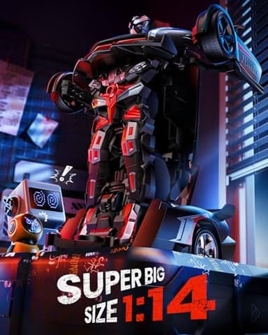 Veeniix V992 Transform Robot RC Car, 1:14 Scale, 2-in-1 Robot Toy Car with Sound & Light Effects, Gesture Sensing, Automatic Deformation, Ideal Gift for Boys and Girls - Image 2