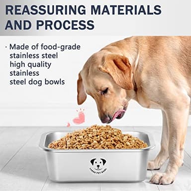 Stainless Steel Dog Bowls for Large Dogs, High Capacity Metal Dog Food Bowls, Food and Water Bowl for Larges, X-Large, and Big Dogs 1.25 Gallons - Image 6