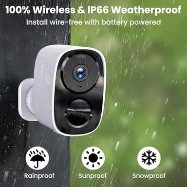 2025 Upgraded 2K Security Cameras Wireless Outdoor, Free Cloud Storage & Local SD Card Support, 1-6 Months Battery Life, Waterproof, 2-Way Talk, AI Motion Detection Spotlight Siren Alarm Camera - Image 7