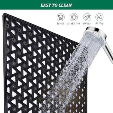 Outdoor Mat for Front Door - Door Mat Outside Entrance, 19 x 30 Welcome Rubber Doormat, Waterproof Drainage Heavy-Duty Entry Mats with Non-Slip Backing, Suitable for Gardens, Porches and Garages - Image 6