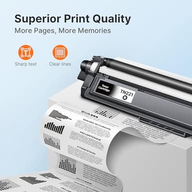 E-Z Ink Compatible Toner Cartridge Replacement for Brother TN221 TN225 Toner to Use with MFC-9130CW HL-3170CDW HL-3180CDW MFC-9340CDW MFC-9330CDW (1 Black 1 Cyan 1 Magenta 1 Yellow,4 Pack) - Image 3