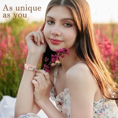 Witzon Floral Band Compatible with Apple Watch Bands For Women 45mm 46mm 44mm 42mm 41mm 40mm 38mm 49mm, Engraved Cute Flower Soft Silicone Strap for iWatch Series 11 10 9 8 7 6 5 4 3 2 1 SE Ultra - Image 2
